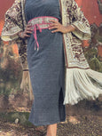 Free Size Fringe & Embroidery Kimono