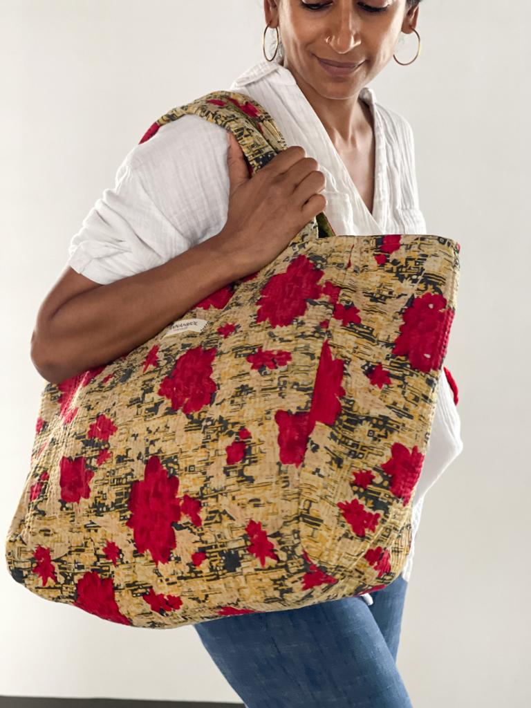 Vintage Kantha Summer Tote