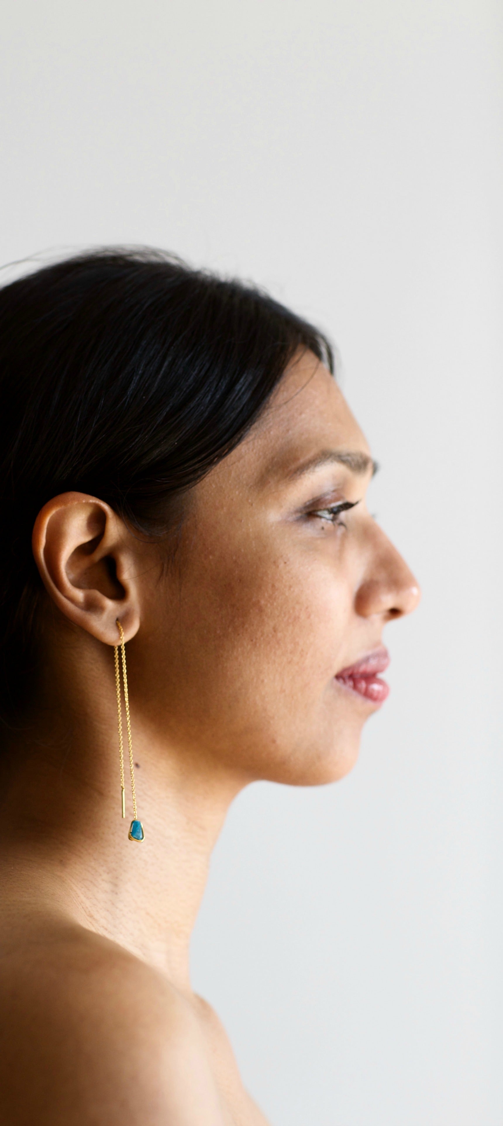 Sonder Raw Stone Threader Earrings - AnnahMol