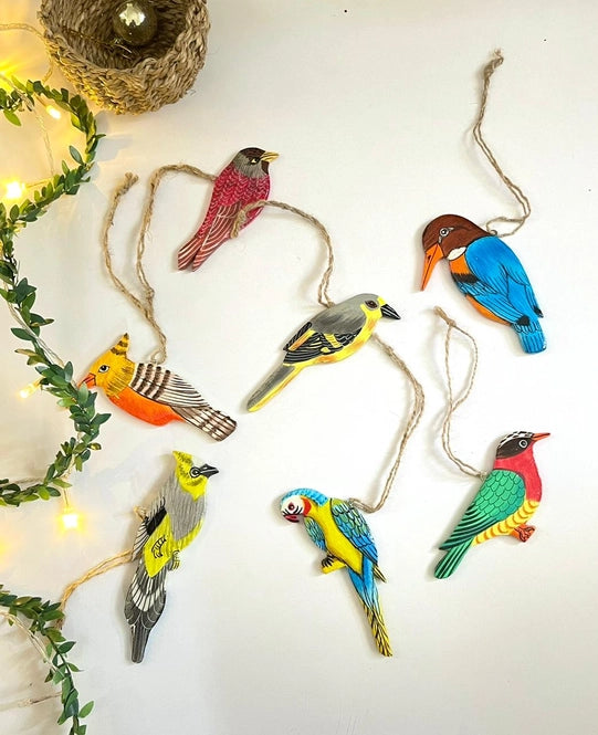Tropical Bird Ornaments