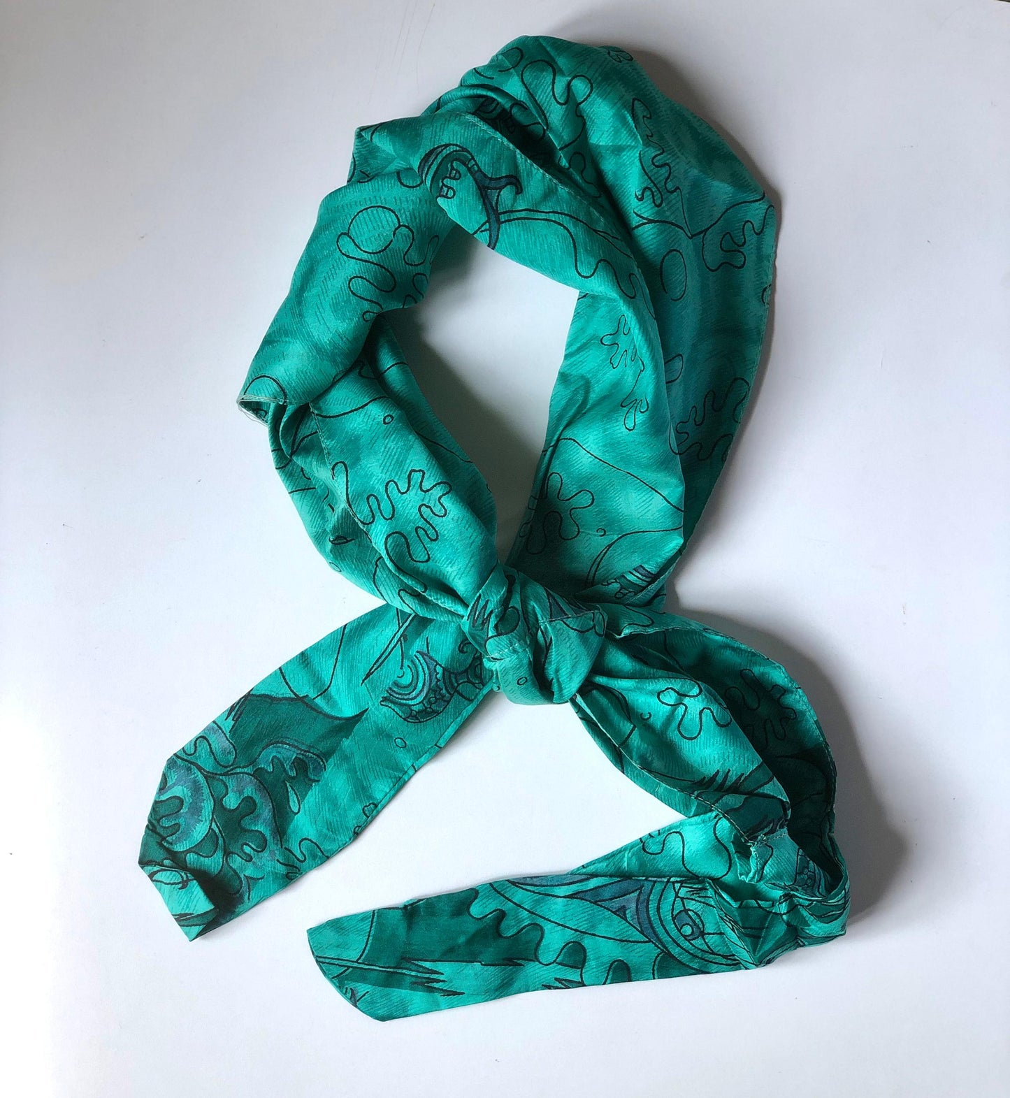 Ira Upcycled Silk Hair Wrap