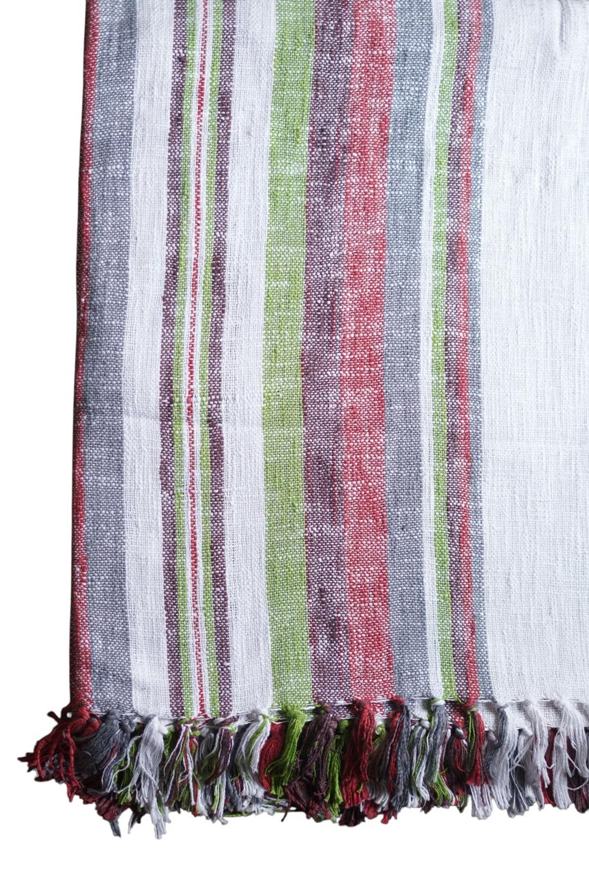 Natural Dye Handloom Cotton Bed Cover/blanket (110x98 inch)