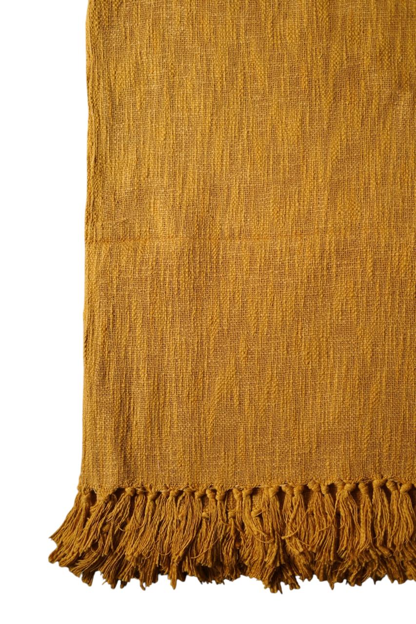 Natural Dye Handloom Cotton Bed Cover/blanket (110x98 inch)