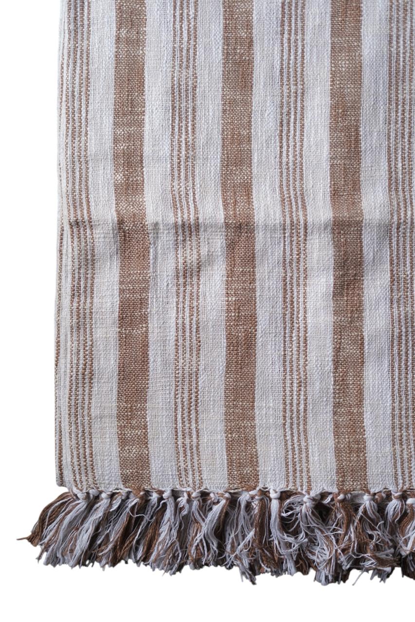 Natural Dye Handloom Cotton Bed Cover/blanket (110x98 inch)