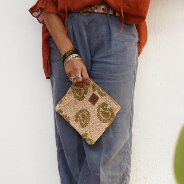 Vintage fabric  Clutch / Pouch (One of a Kind)