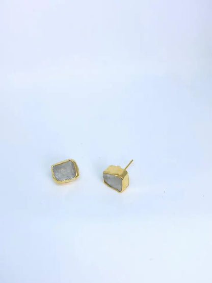 Birth Stone Stud Earrings: Semi Precious Stones
