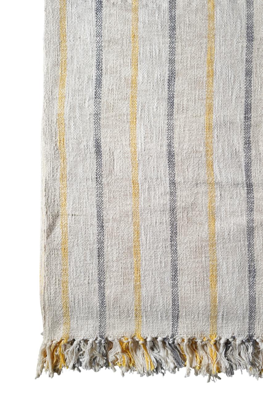 Natural Dye Handloom Cotton Bed Cover/blanket (110x98 inch)