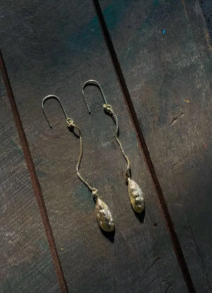 Cast Cardamom  Dangle Earrings