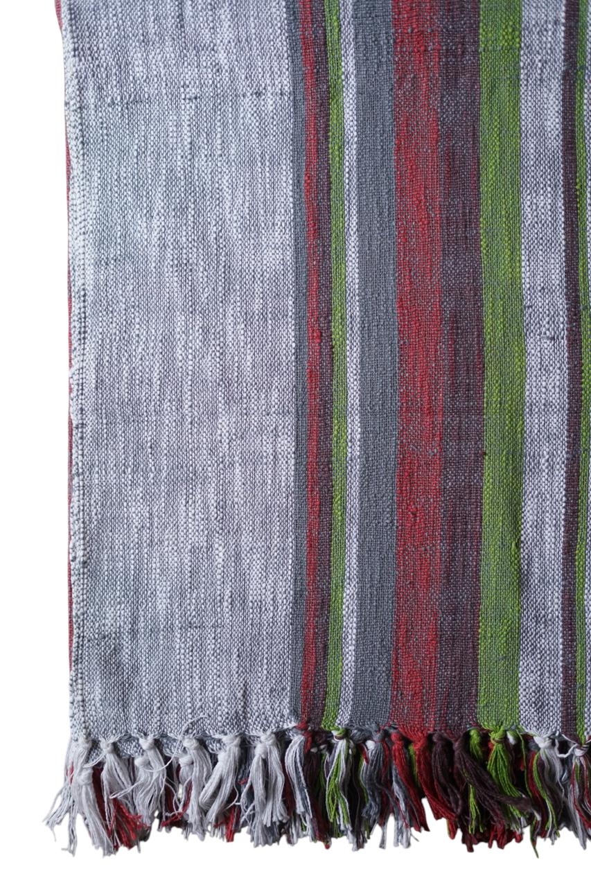 Natural Dye Handloom Cotton Bed Cover/blanket (110x98 inch)