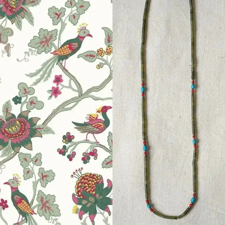 Vintage Semi Precious Stone Minimalist Necklace