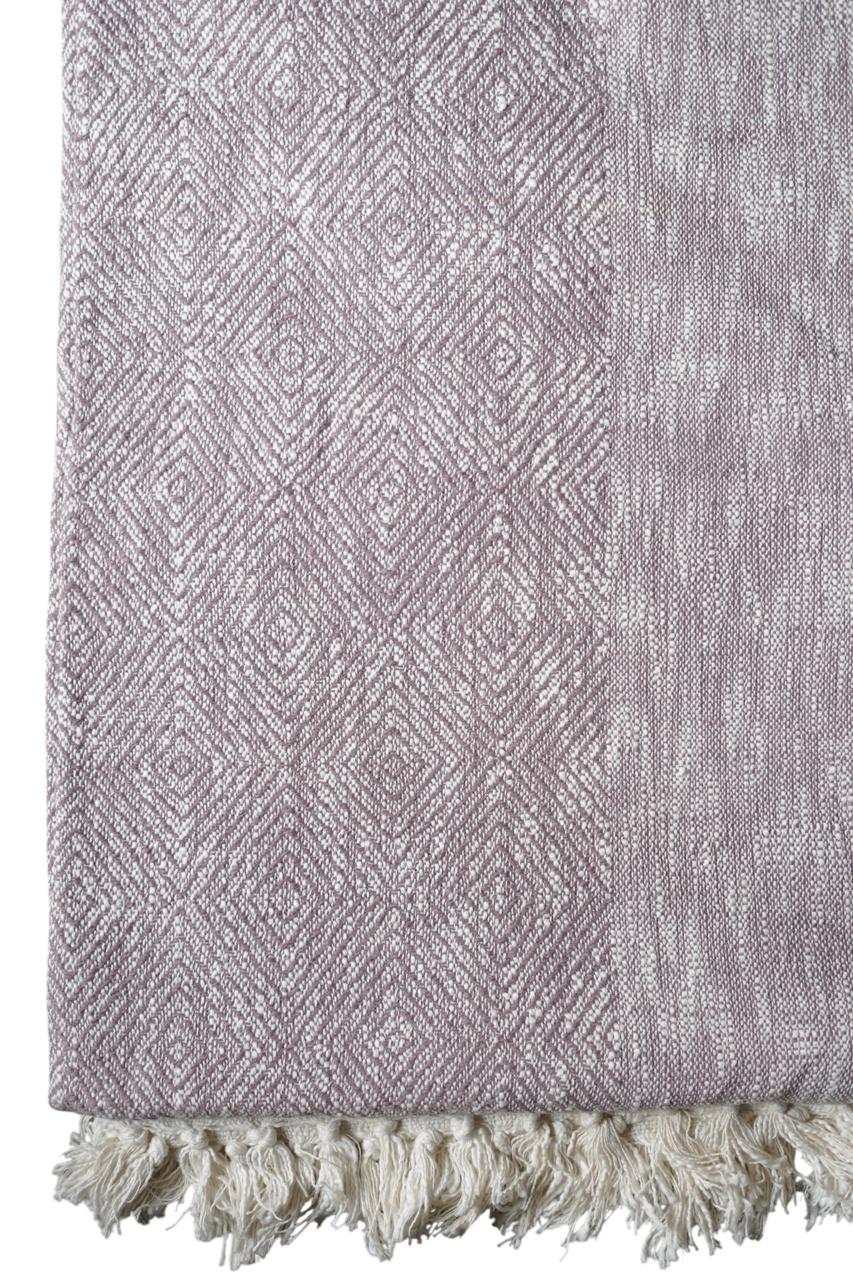 Natural Dye Handloom Cotton Bed Cover/blanket (110x98 inch)