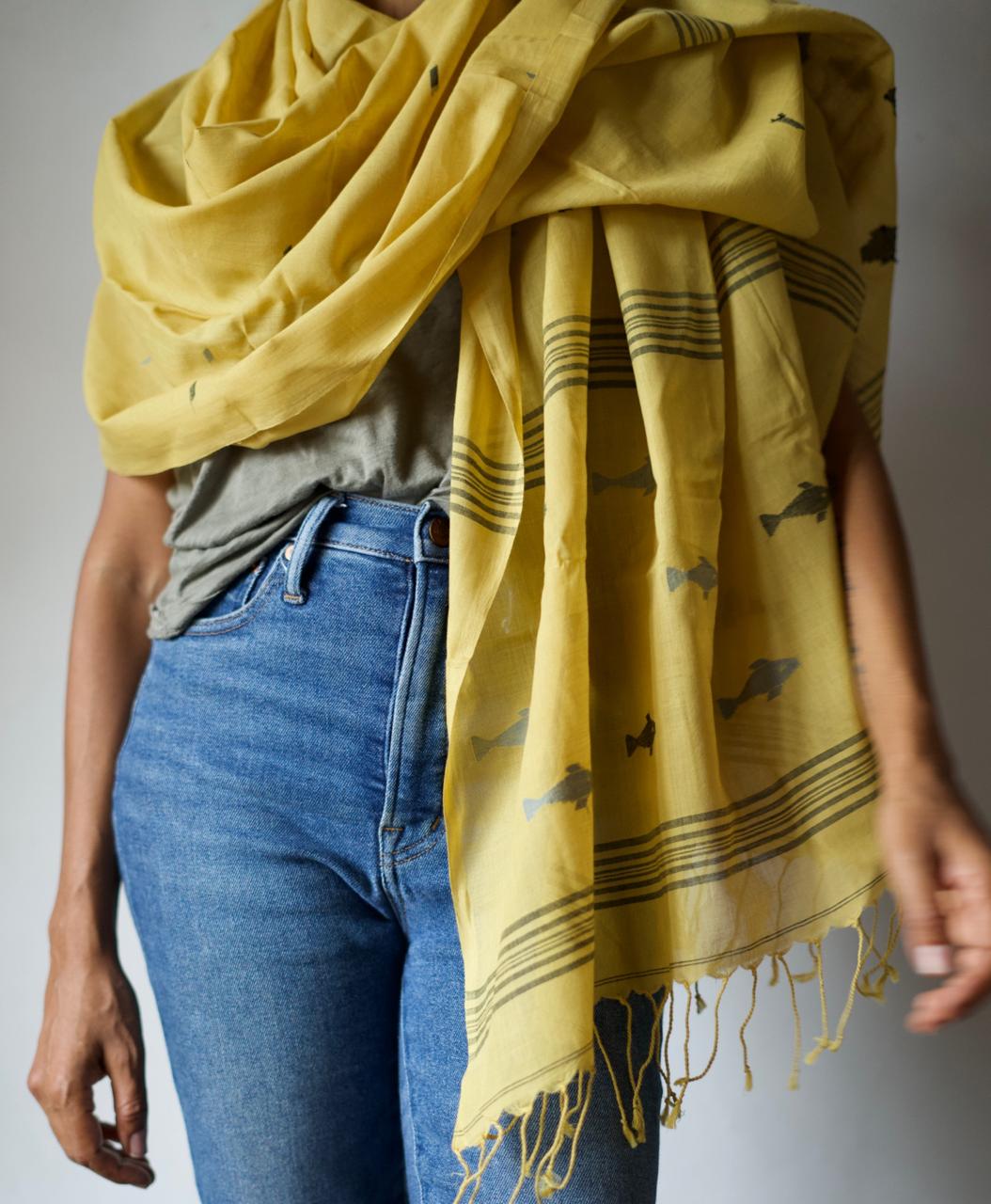 Handwoven Muslin Cotton Scarf