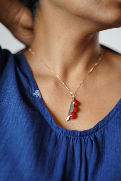 Red Seed Pod Pendant