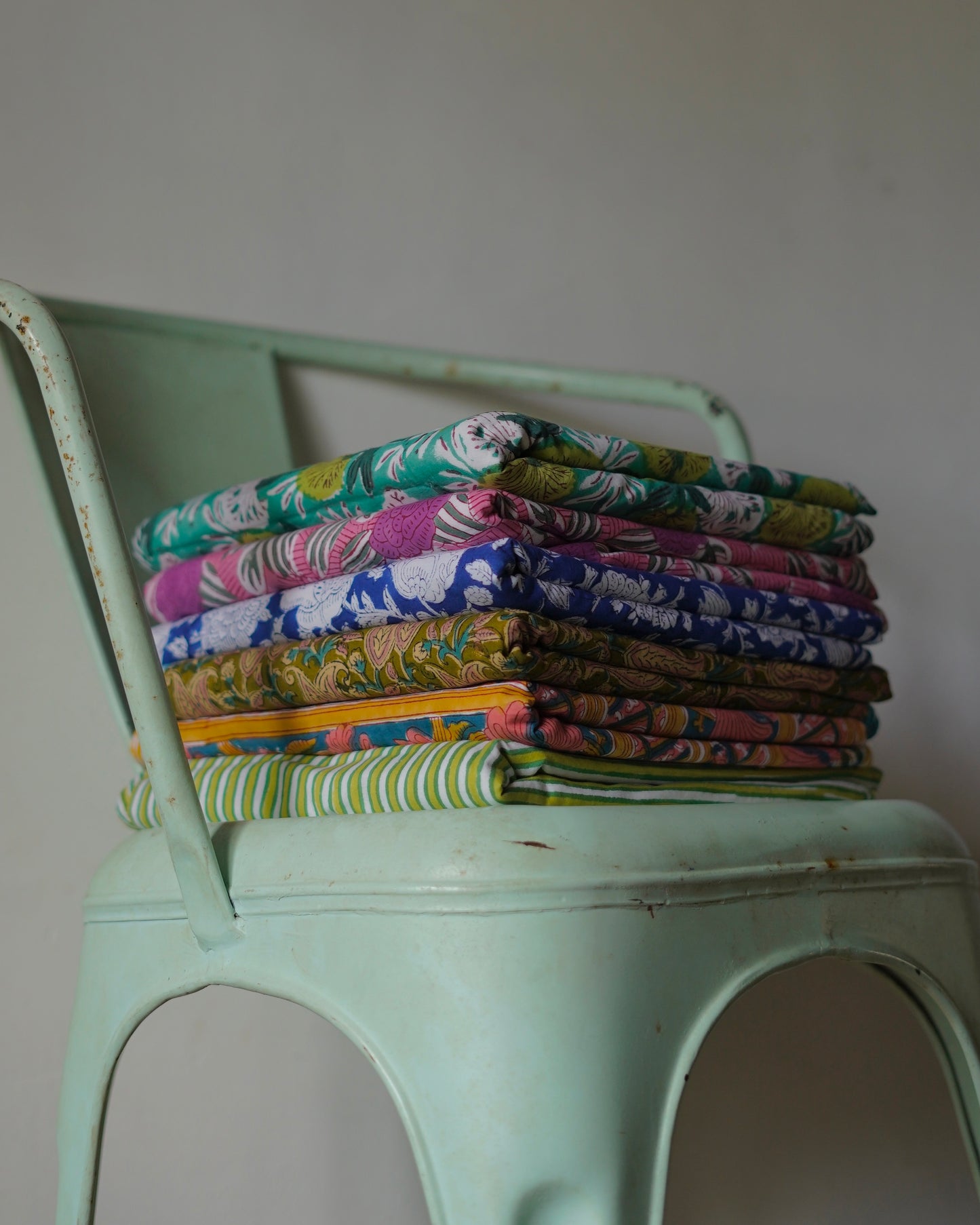 Wood Block Print  Baby Summer Quilt
