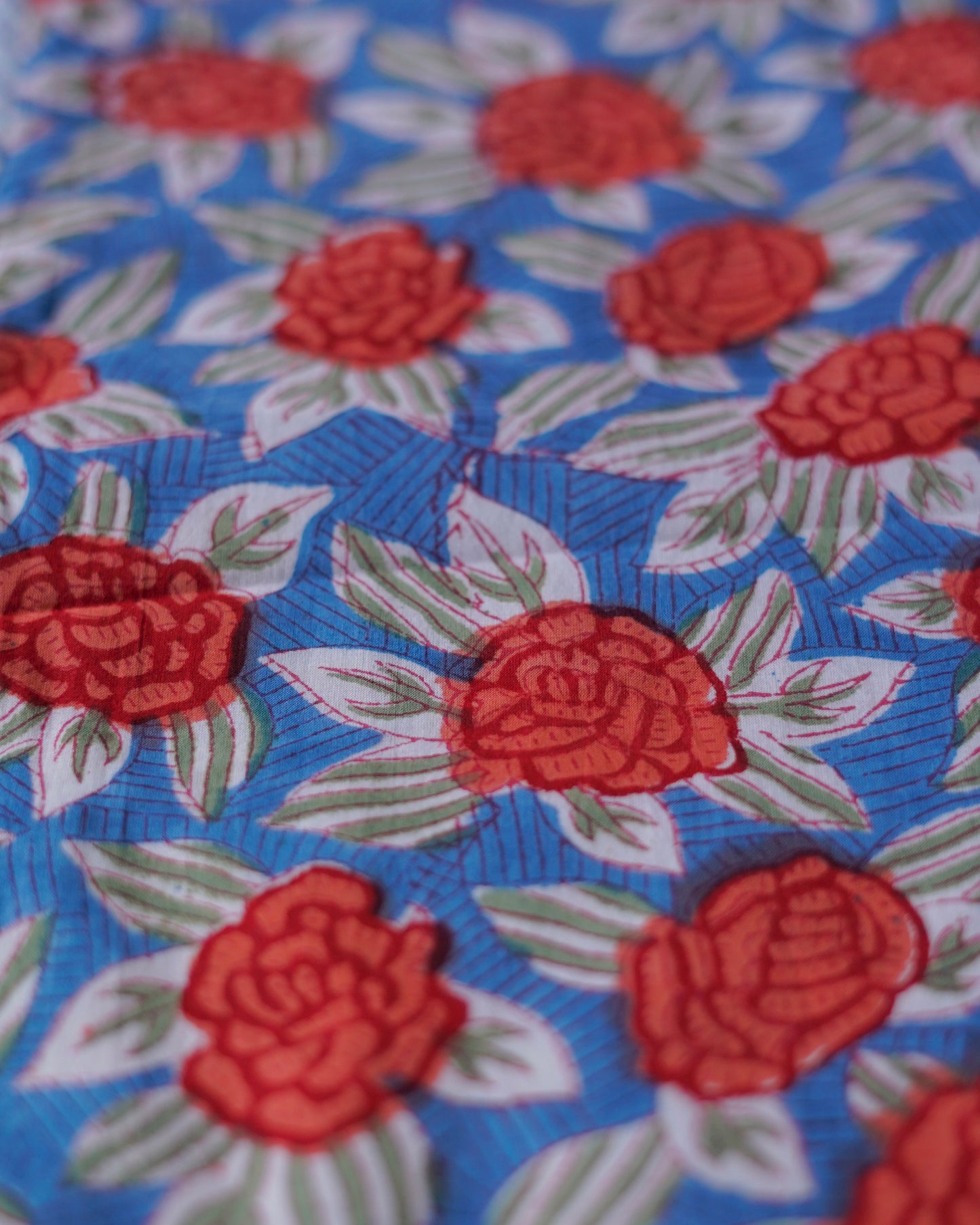Wood Block Print  Baby Summer Quilt