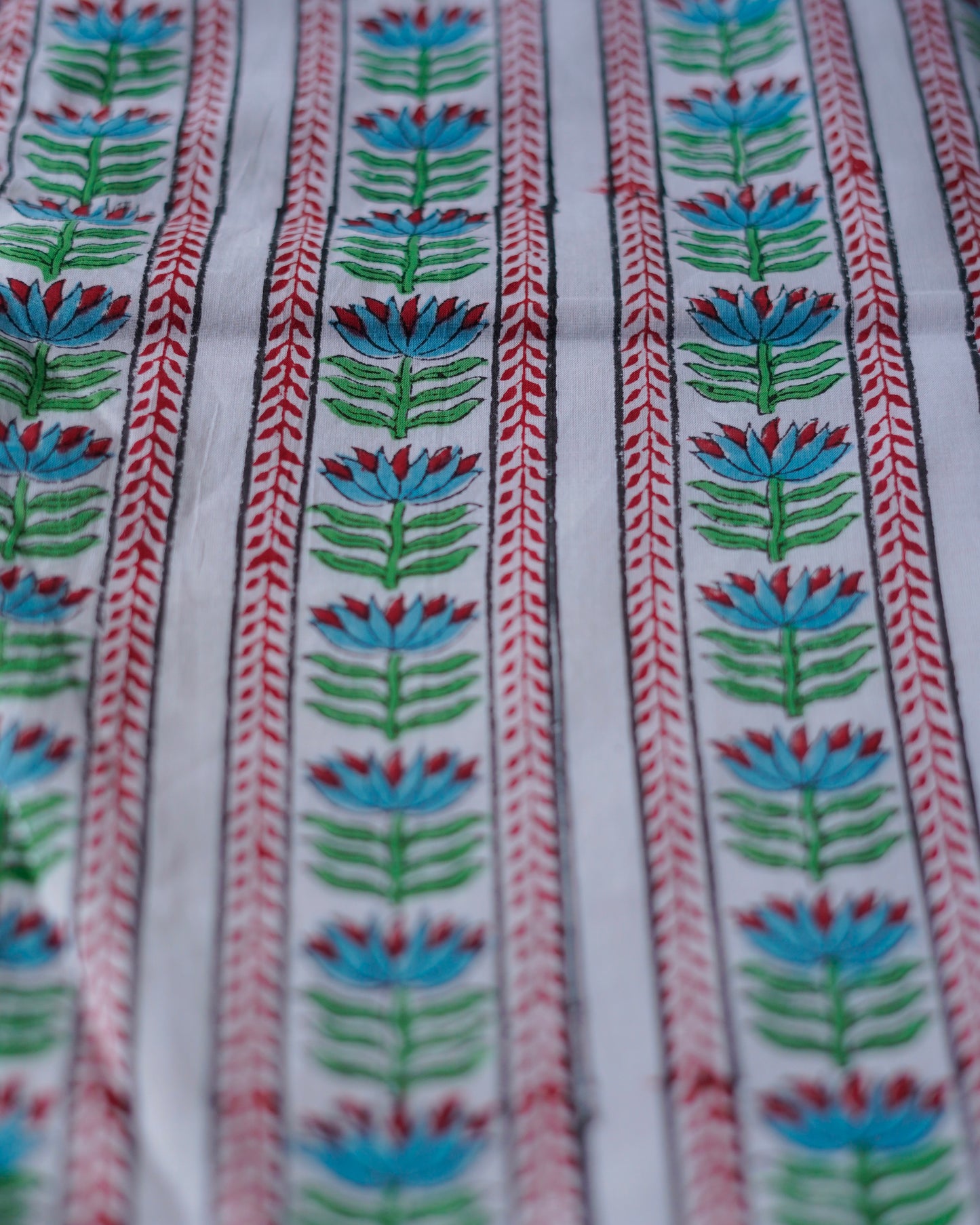 Wood Block Print  Baby Summer Quilt