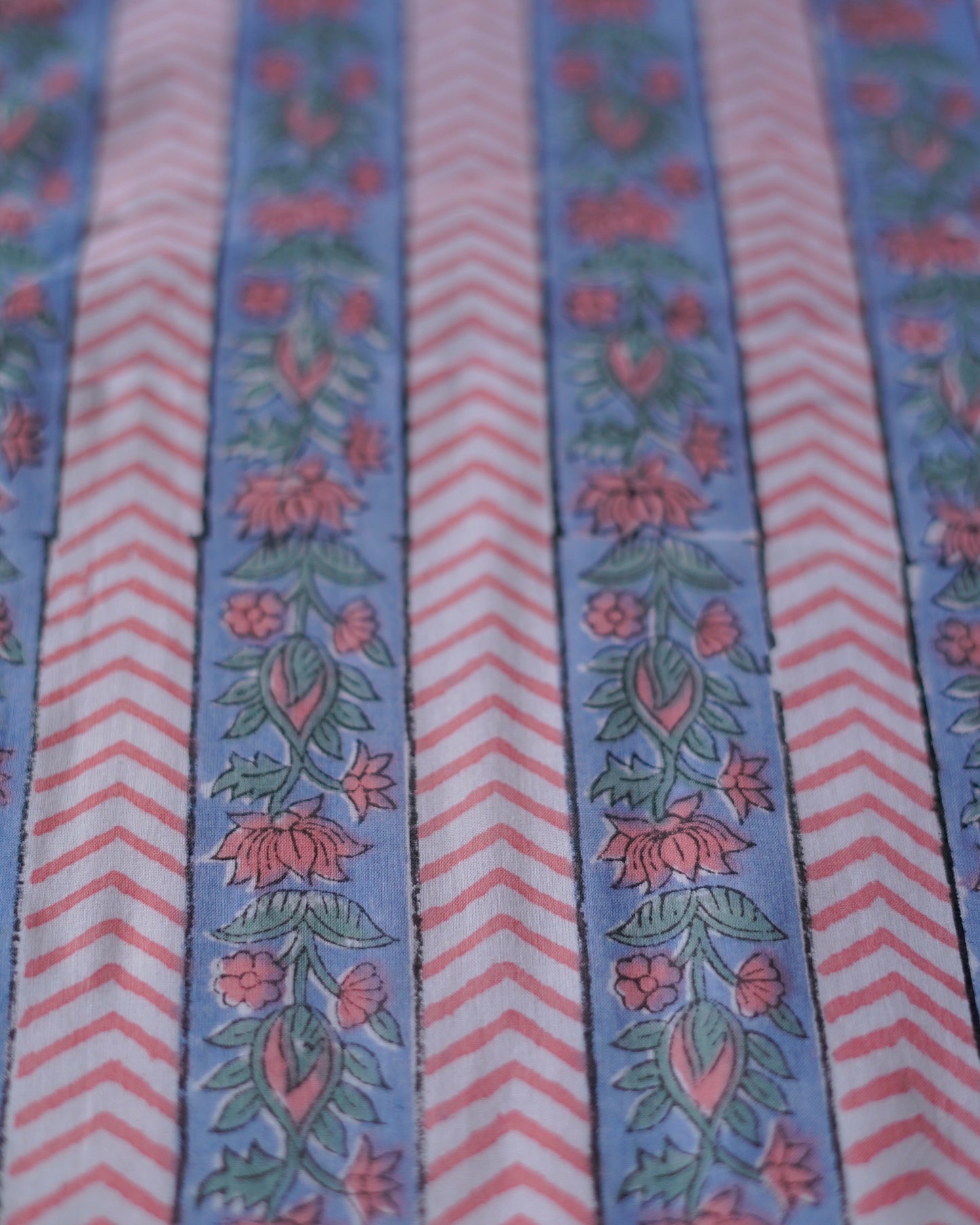 Wood Block Print  Baby Summer Quilt