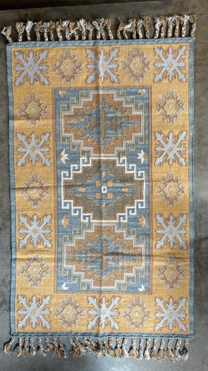 Hand Knotted Wool & Cotton RUG 61