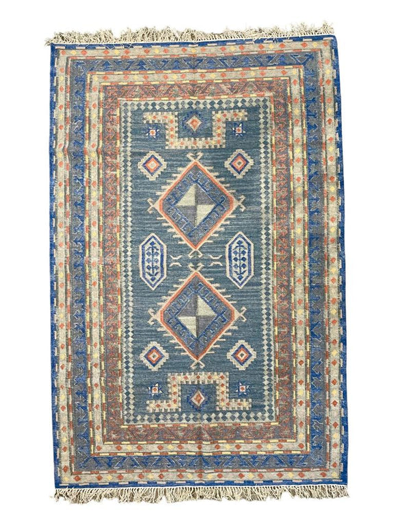 Hand Knotted Wool & Cotton  RUG 10