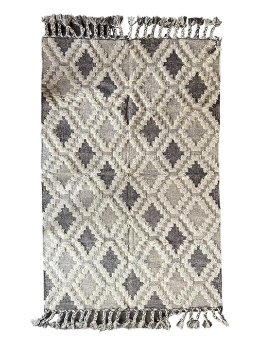 Hand Knotted Wool & Cotton RUG 66