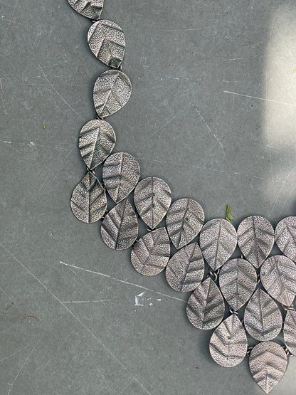 Cascading Leaf Statement Necklace