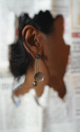 Lotus Pod & Agate Earrings