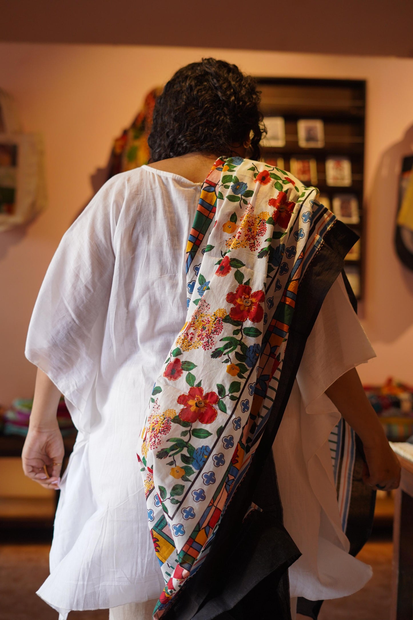 Lush Cotton Block Print Scarf