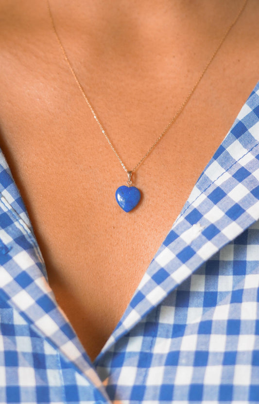 Farah Lapis Lazuli Petite Heart Pendant