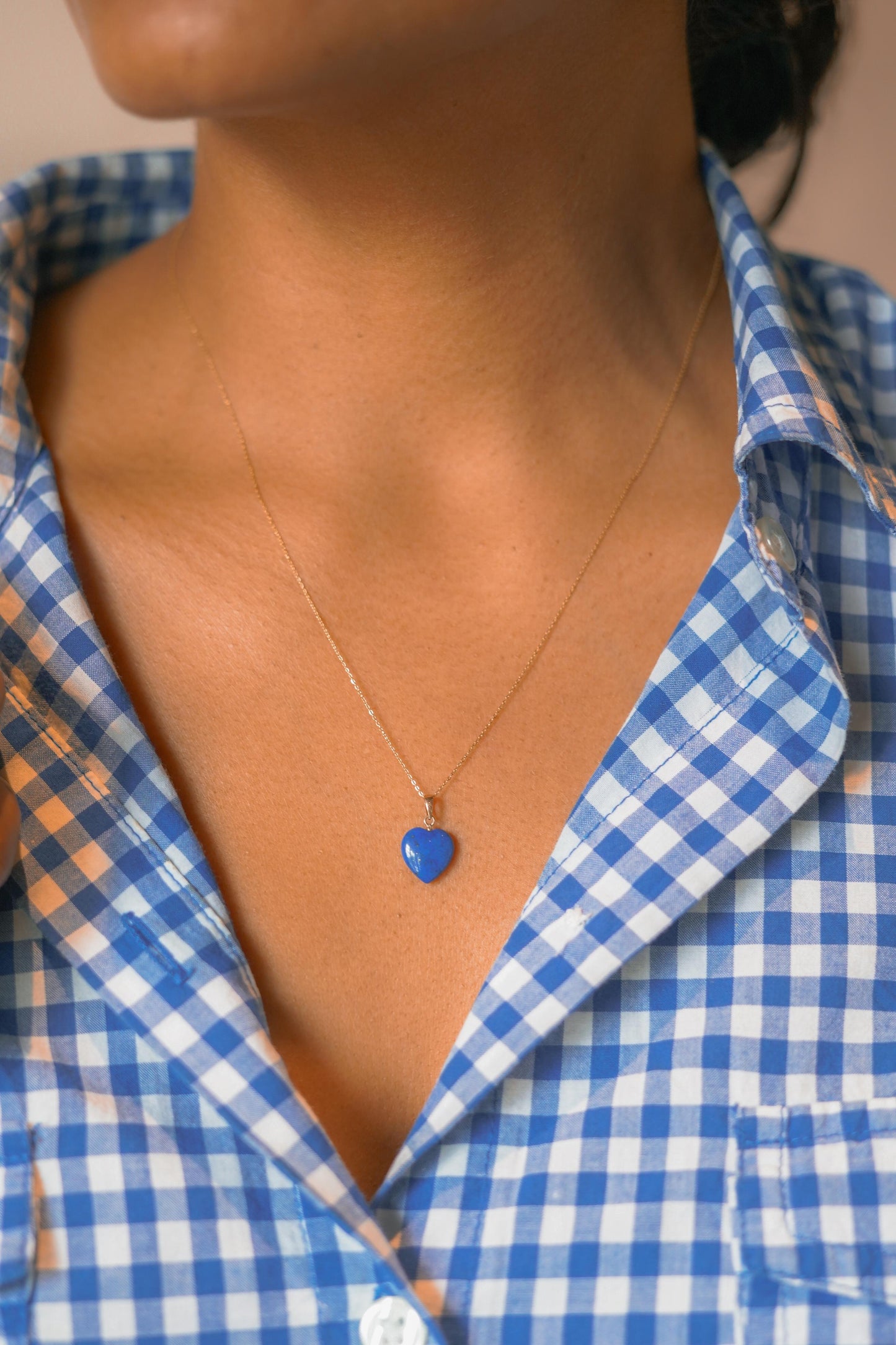 Farah Lapis Lazuli Petite Heart Pendant