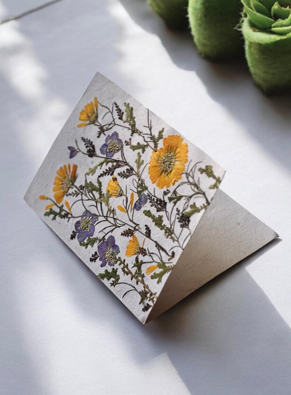 Handmade Paper & Dried Flower Cards