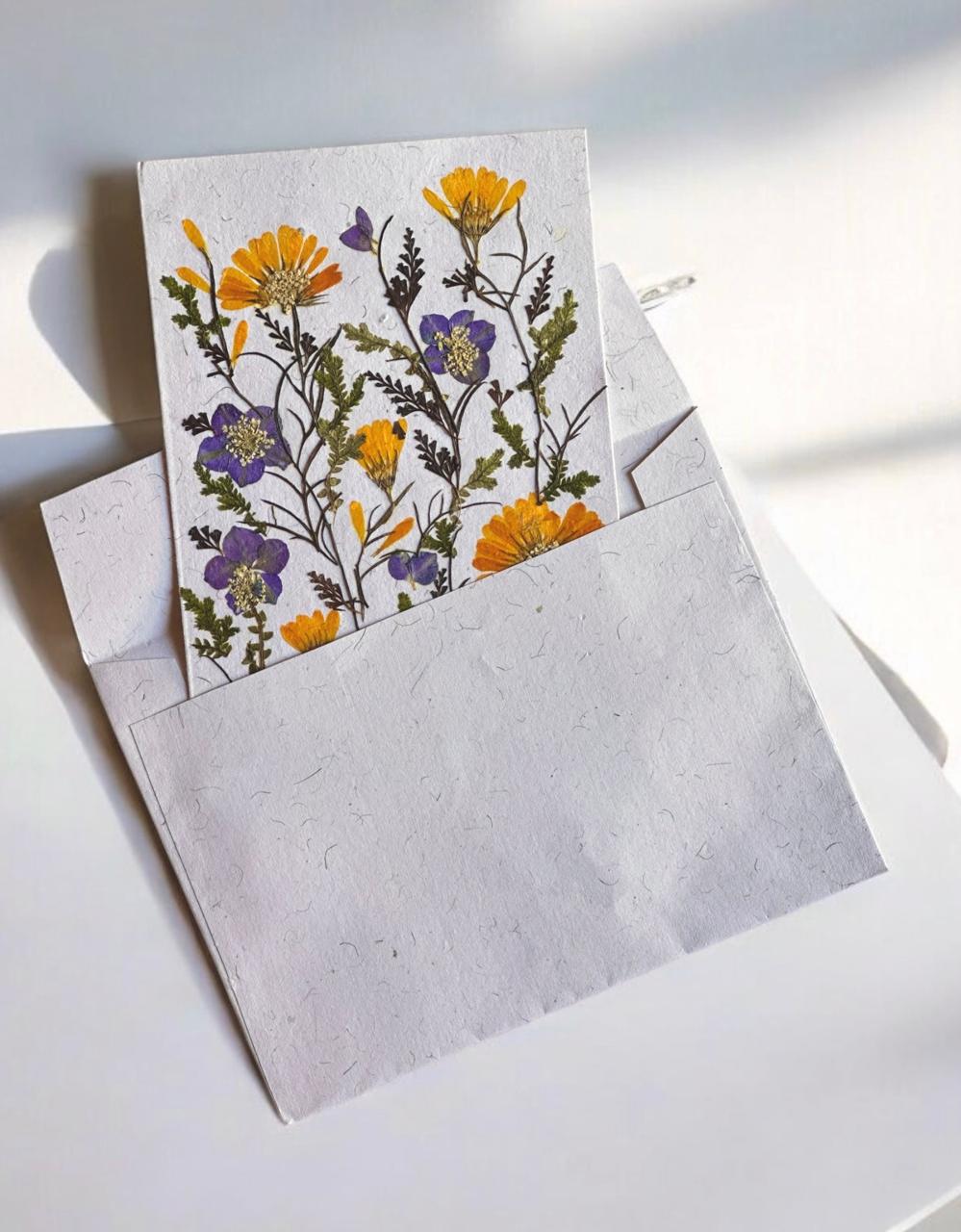 Handmade Paper & Dried Flower Cards