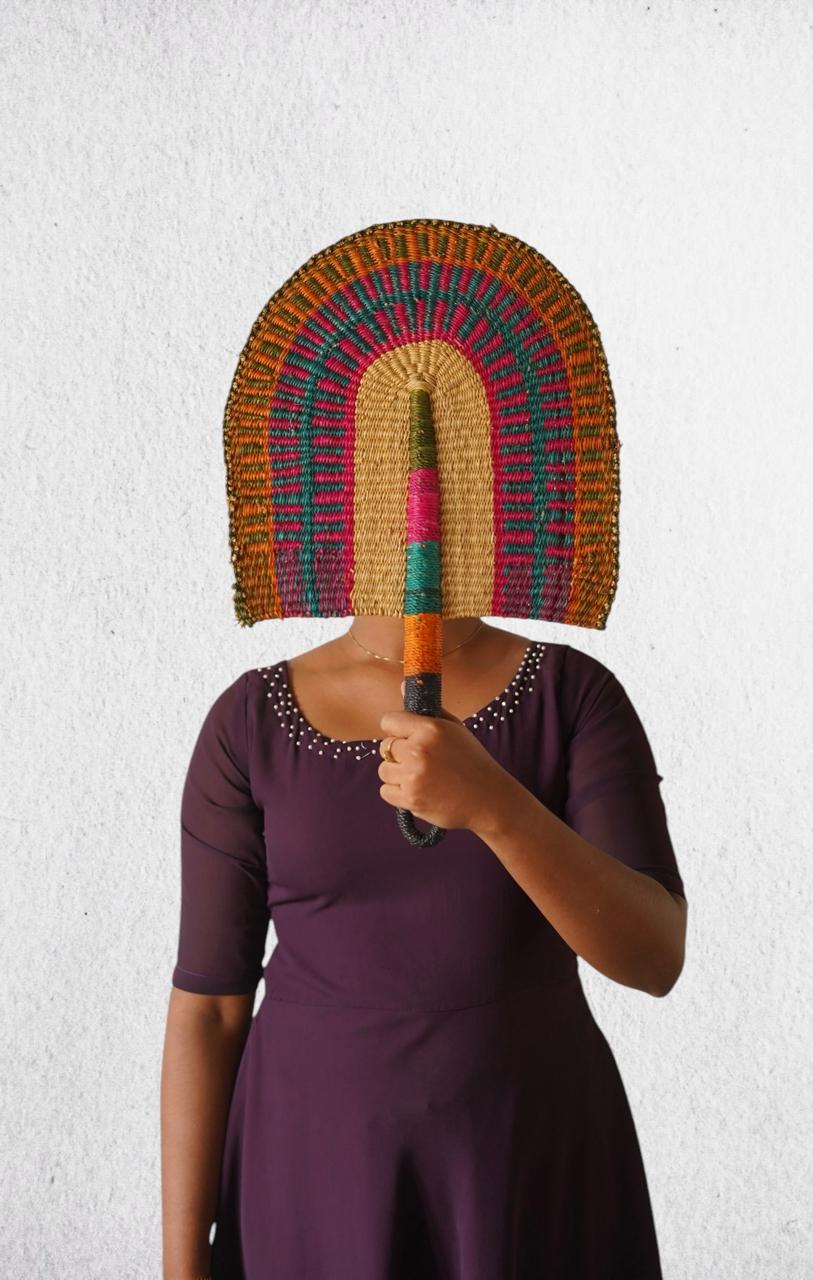 Accra Handwoven Fan/ Wall Decor