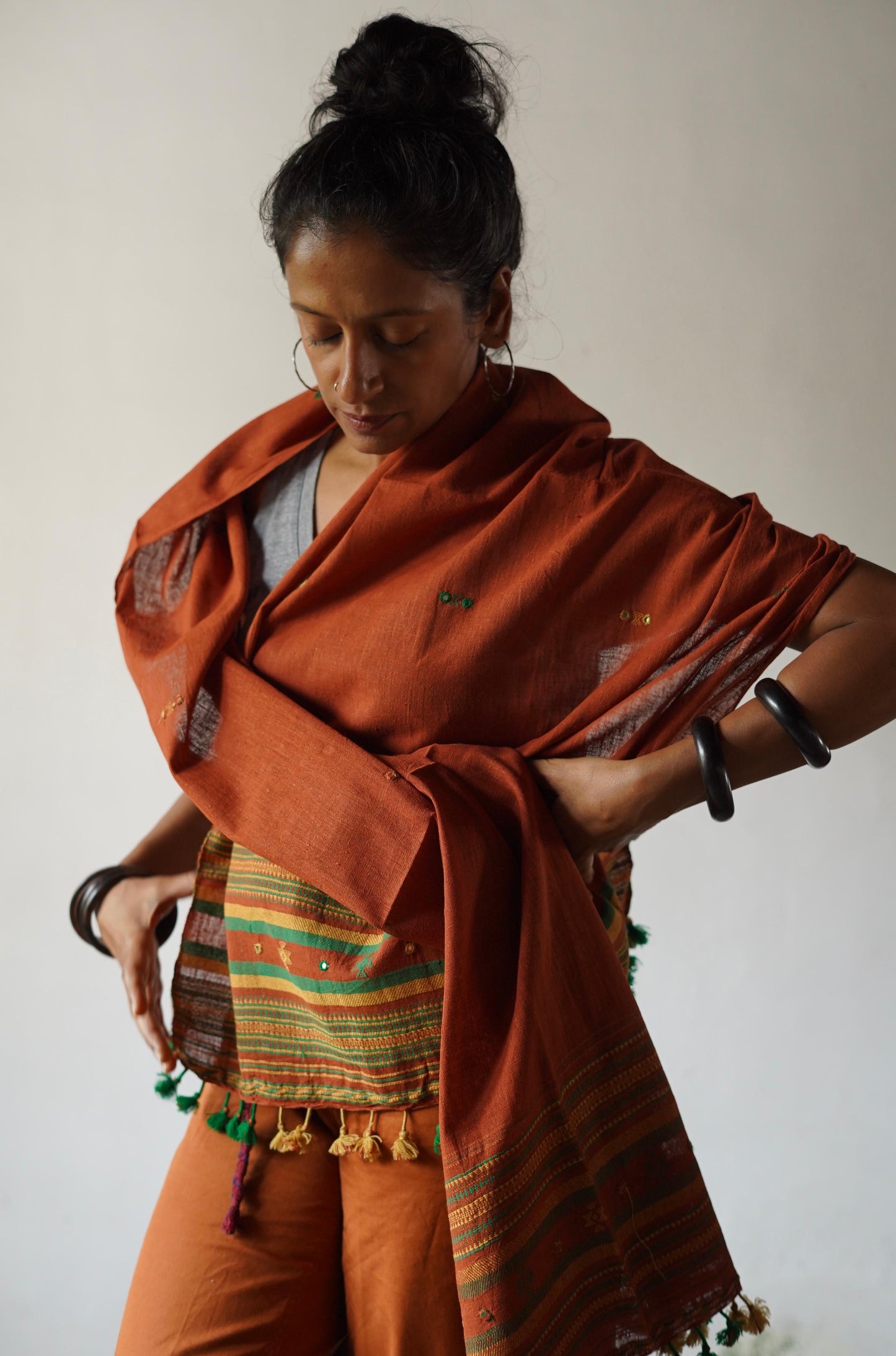 Sarli Indigenous Cotton/ Natural Dyed Shawl