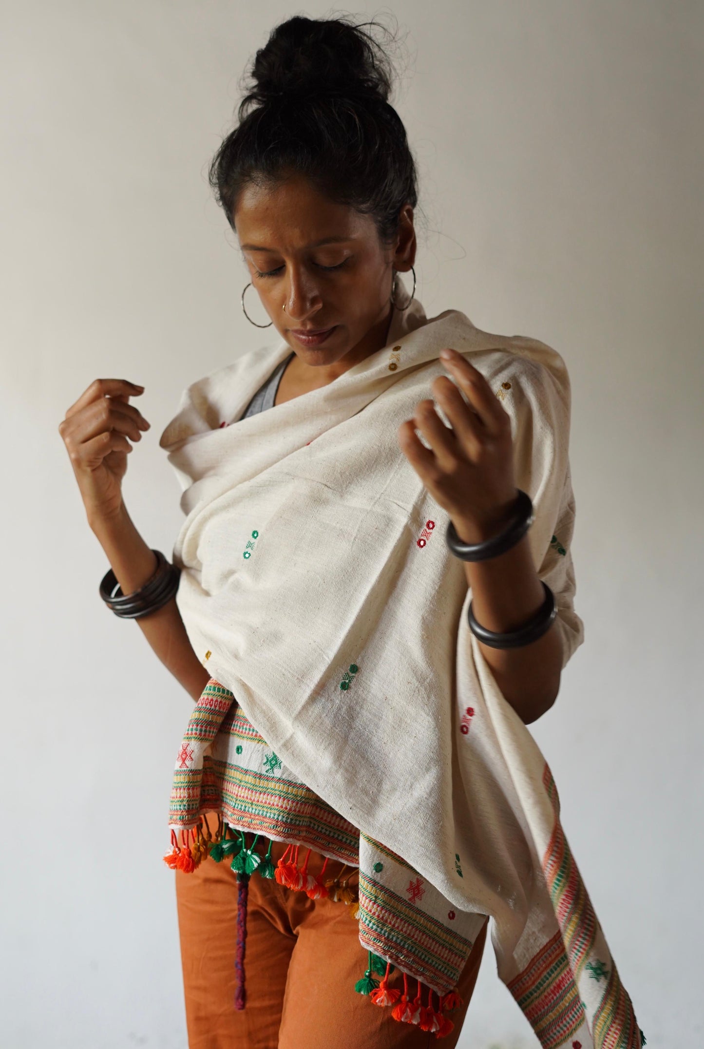 Sarli Indigenous Cotton/ Natural Dyed Shawl