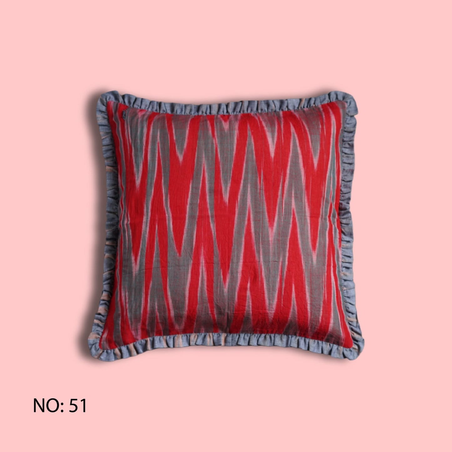 Rosa Vintage Kantha & Ikat Cushion Cover (20x20 inch)