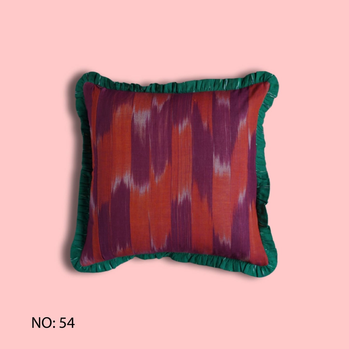 Rosa Vintage Kantha & Ikat Cushion Cover (20x20 inch)