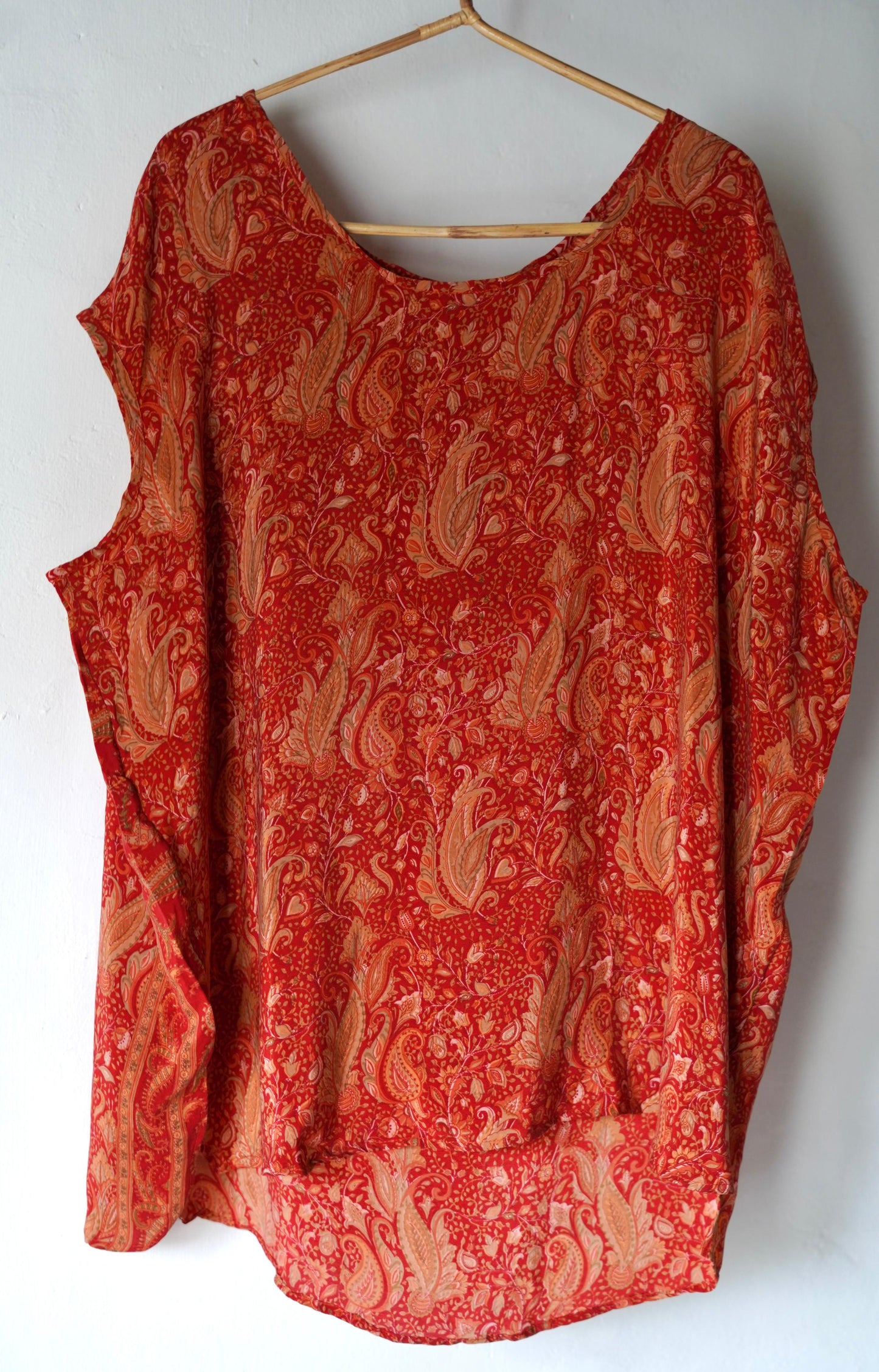 Paros Free Size Vintage Silk Fluid Top
