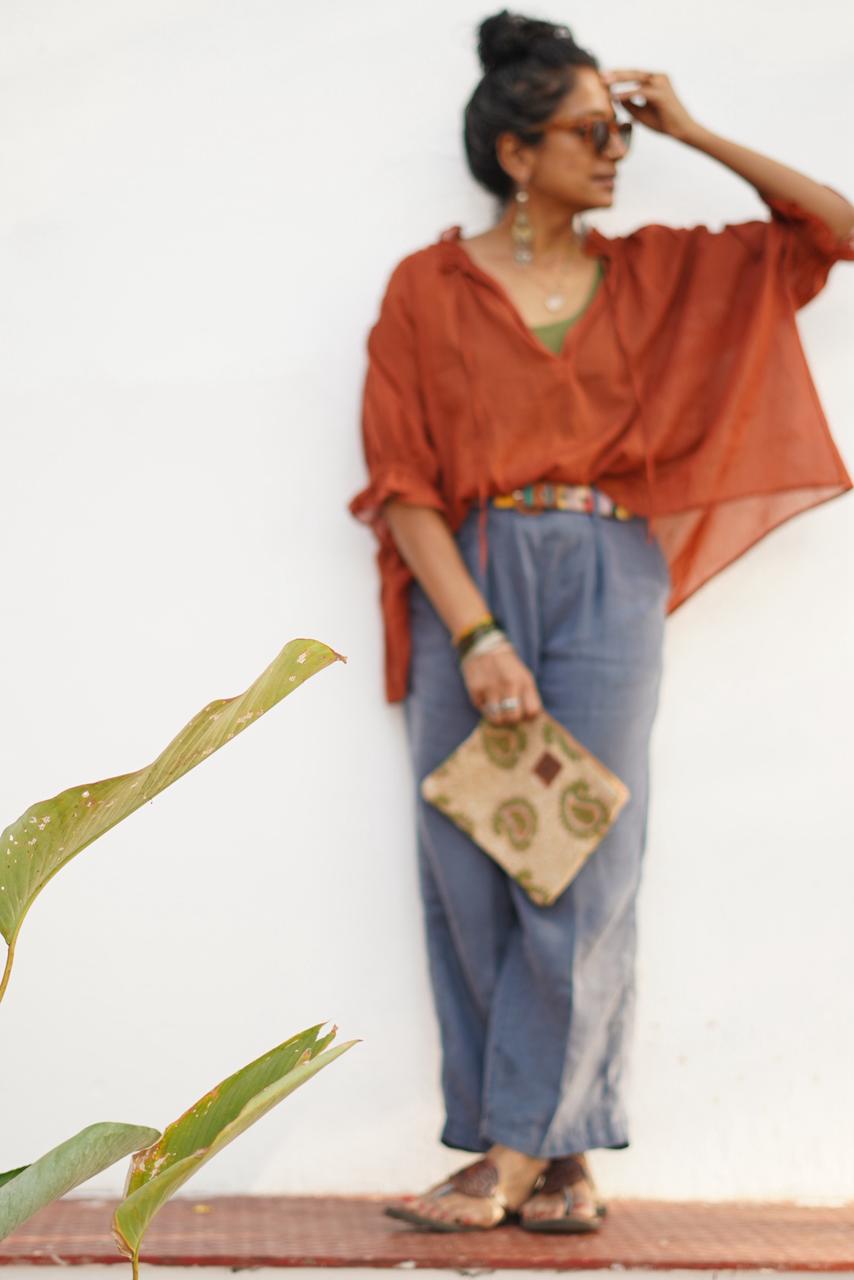 Vintage fabric  Clutch / Pouch (One of a Kind)