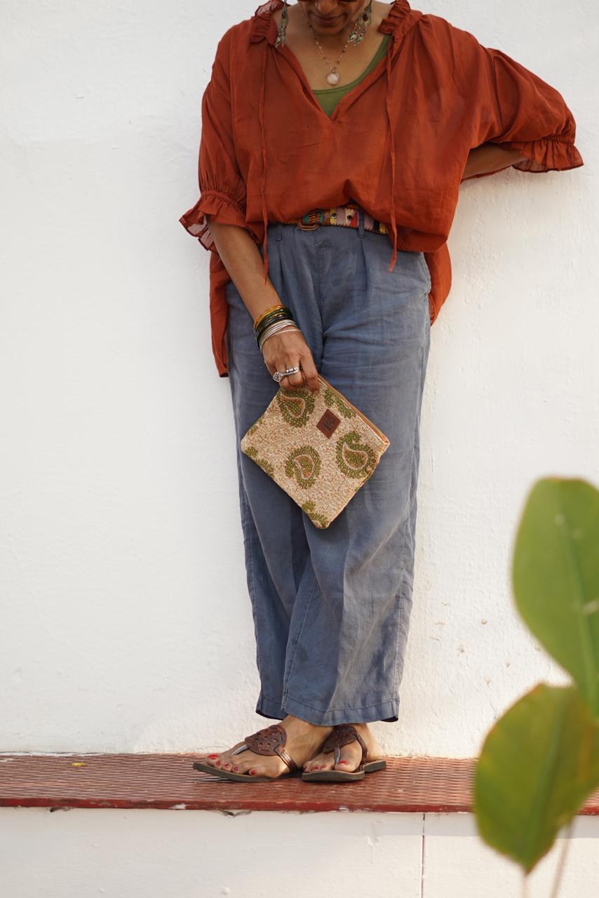 Vintage fabric  Clutch / Pouch (One of a Kind)