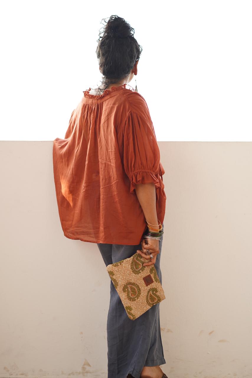 Vintage fabric  Clutch / Pouch (One of a Kind)