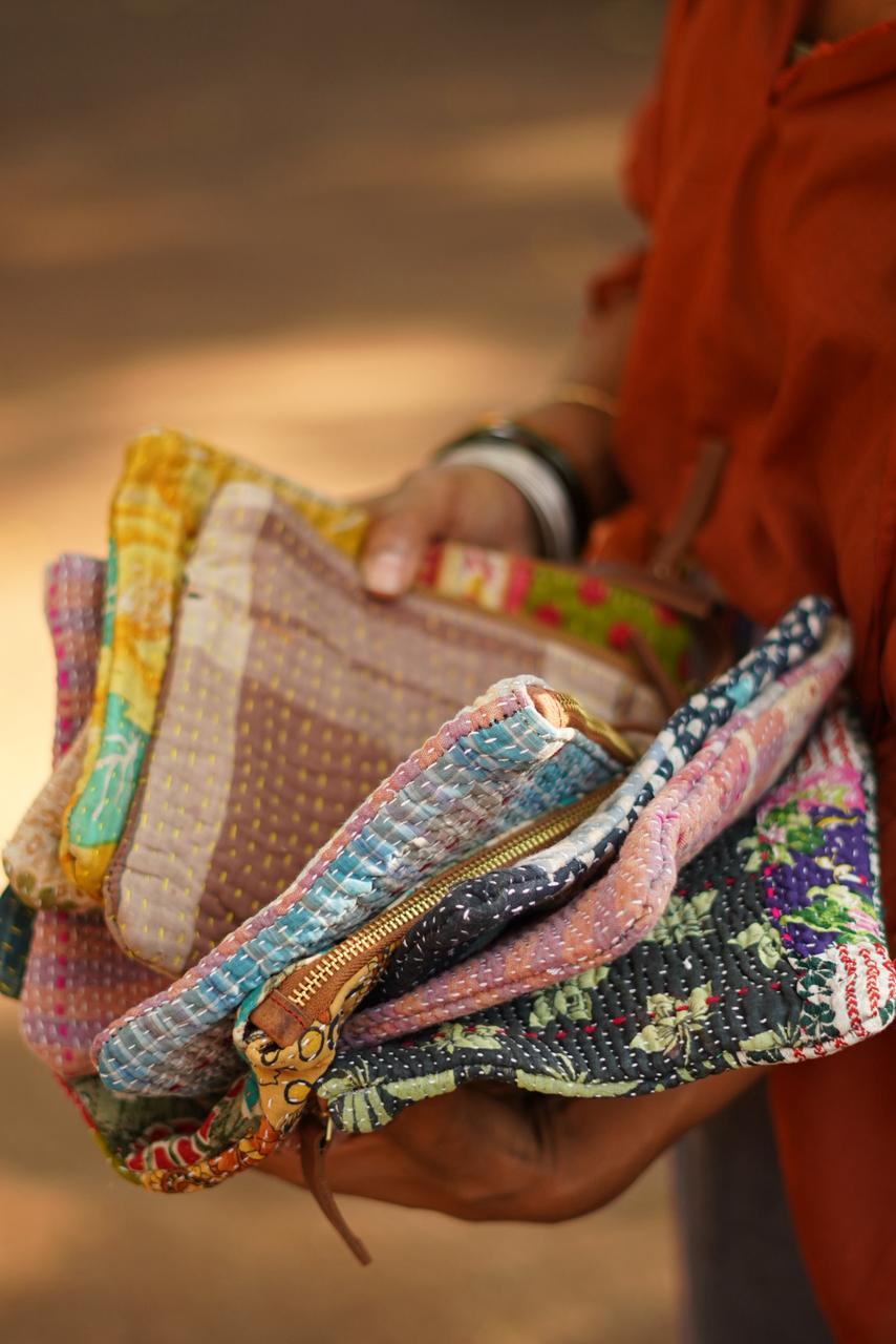 Vintage fabric  Clutch / Pouch (One of a Kind)