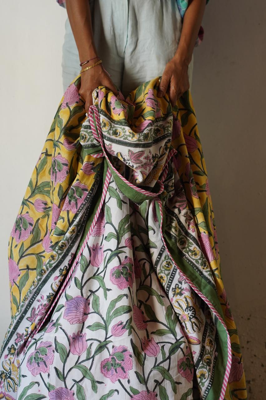 Hand Block Printed Cotton Quilt
