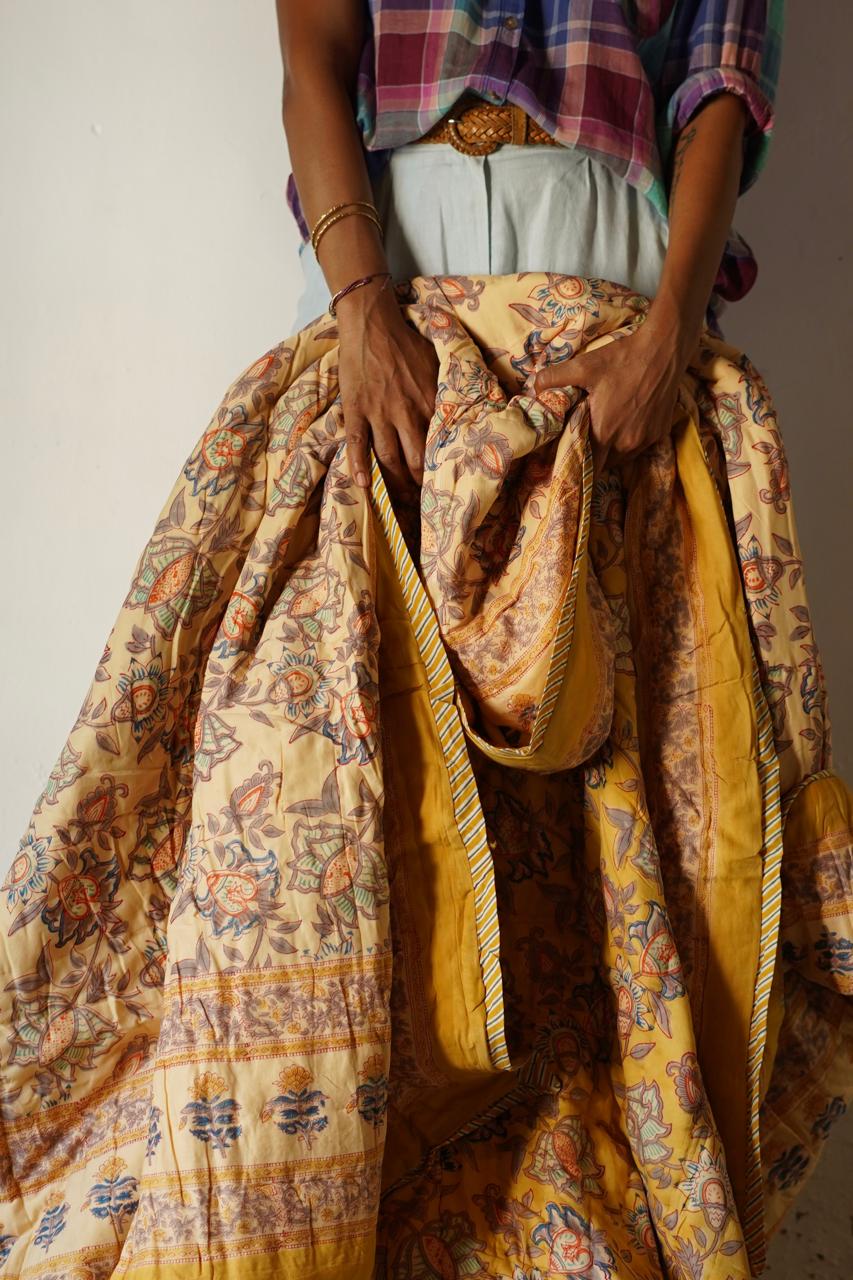 Hand Block Printed Cotton Quilt