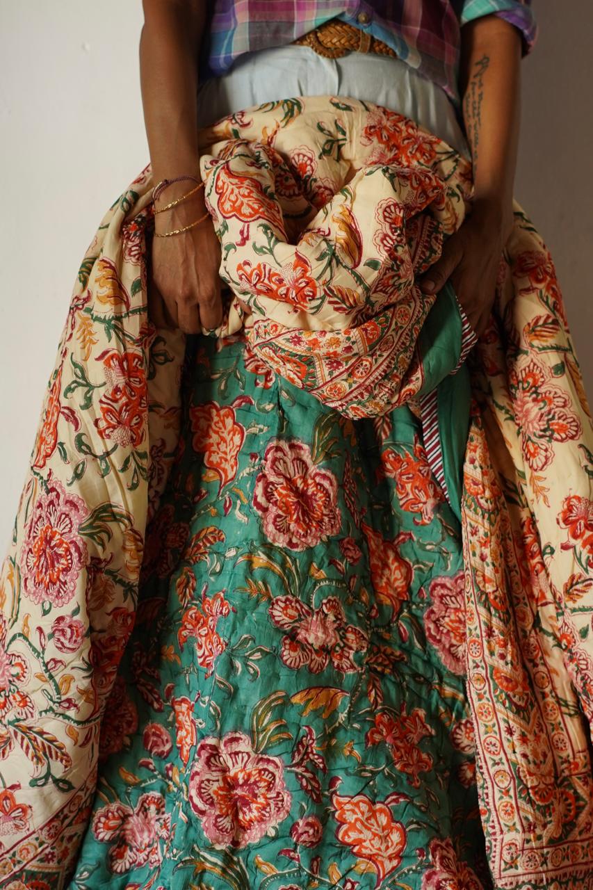 Hand Block Printed Cotton Quilt