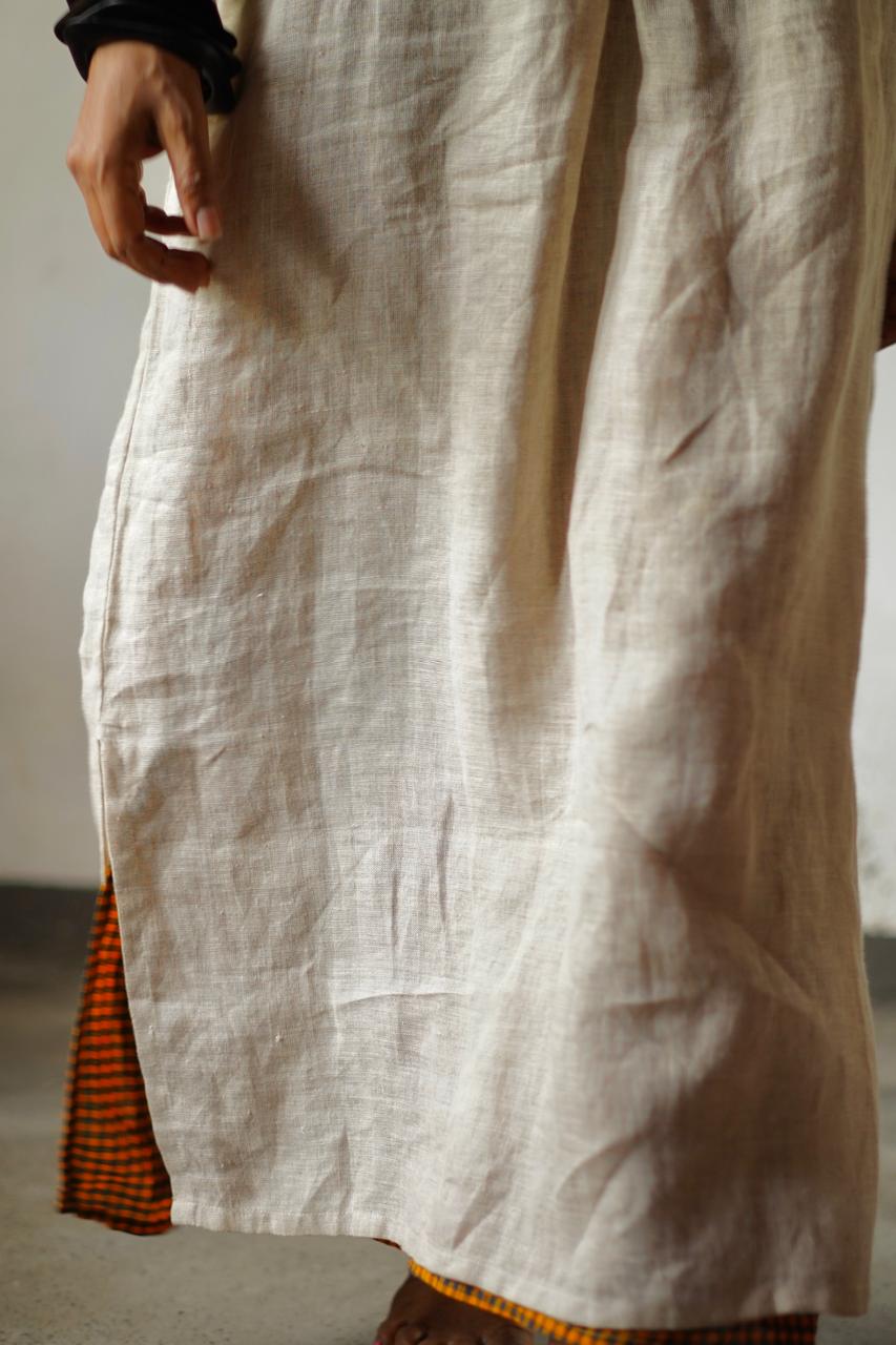 Vintage Yoke Linen Dress – One of a Kind