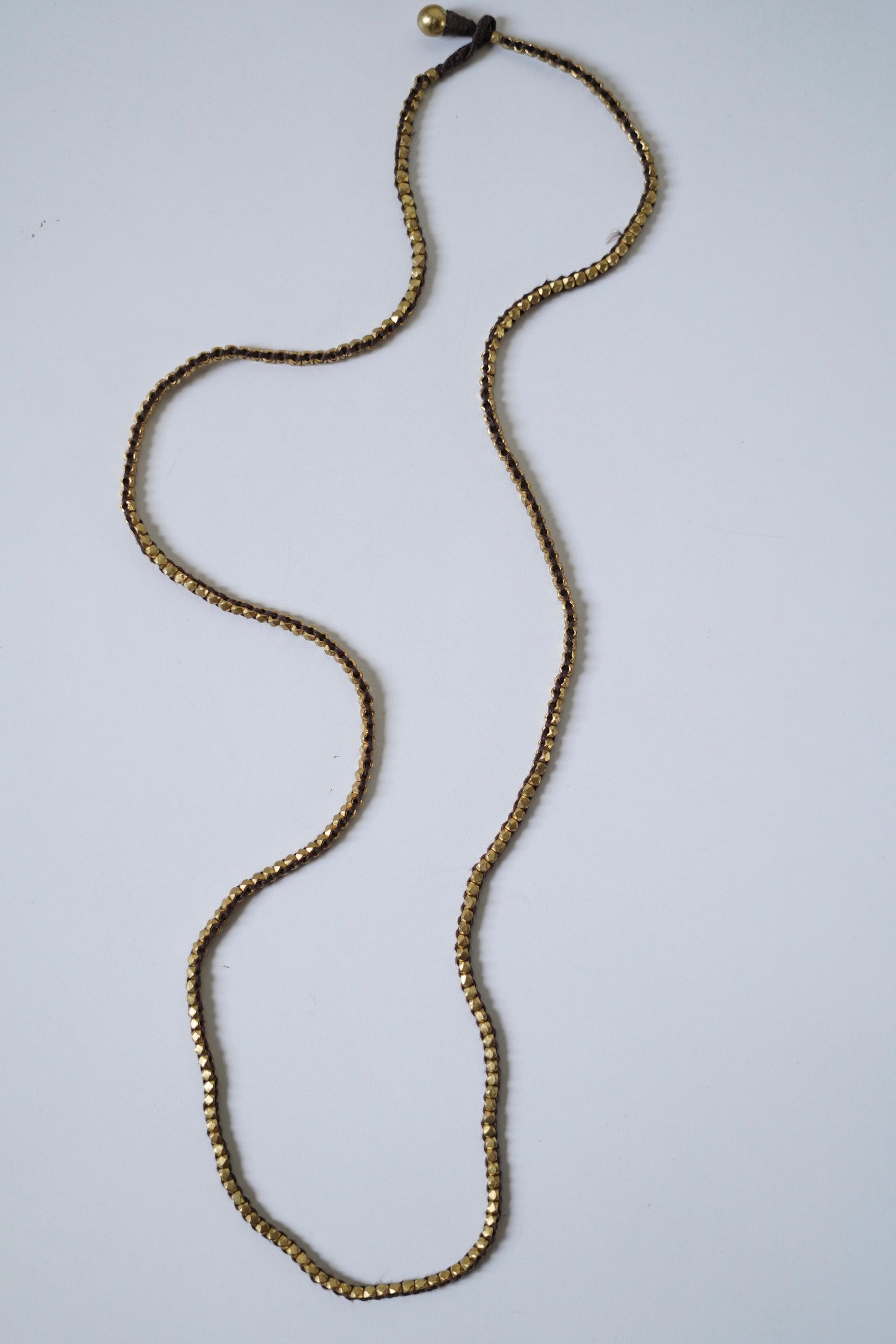 Minimalist Handmade  Bead and Thread Necklace