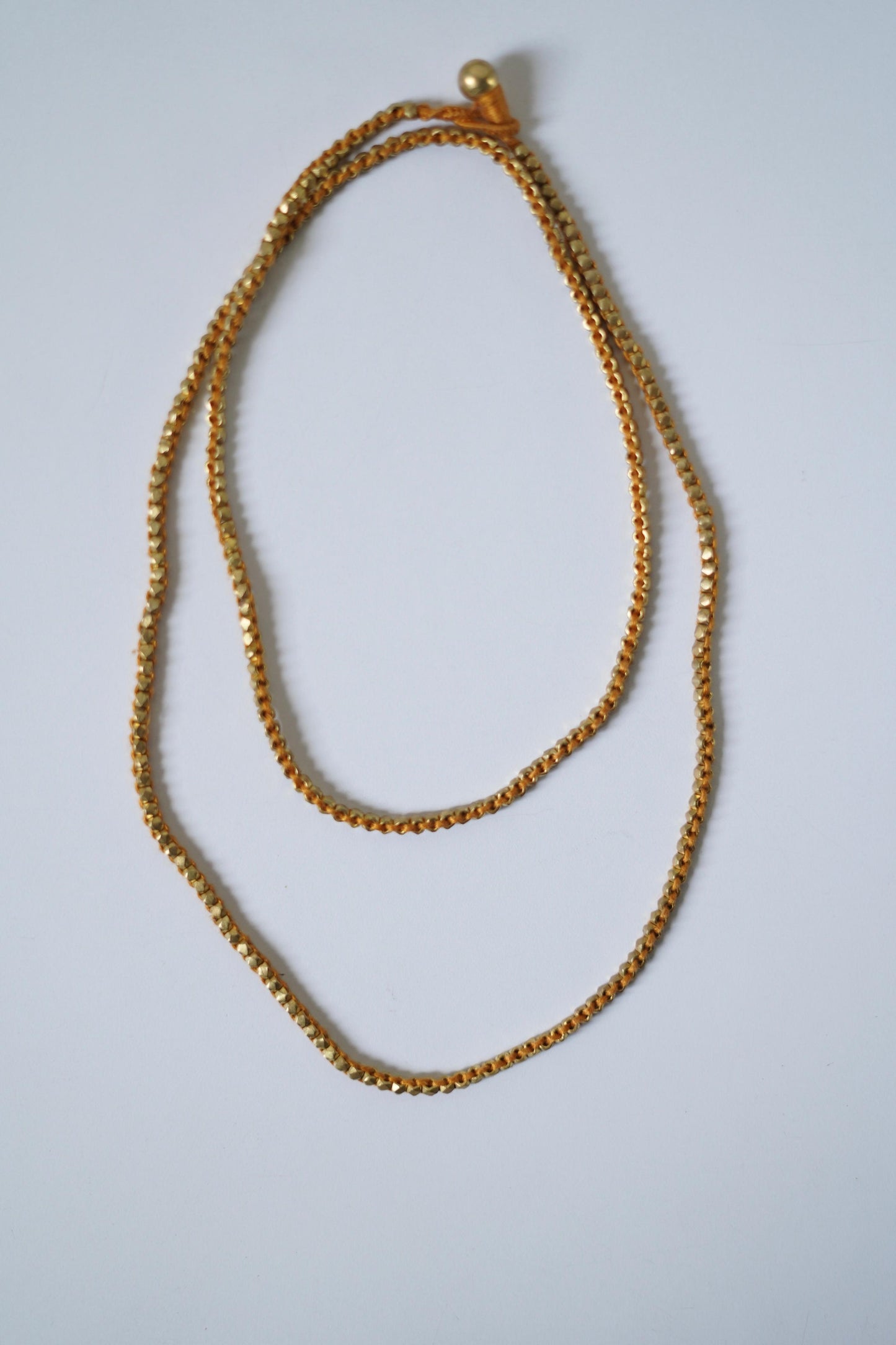 Minimalist Handmade  Bead and Thread Necklace