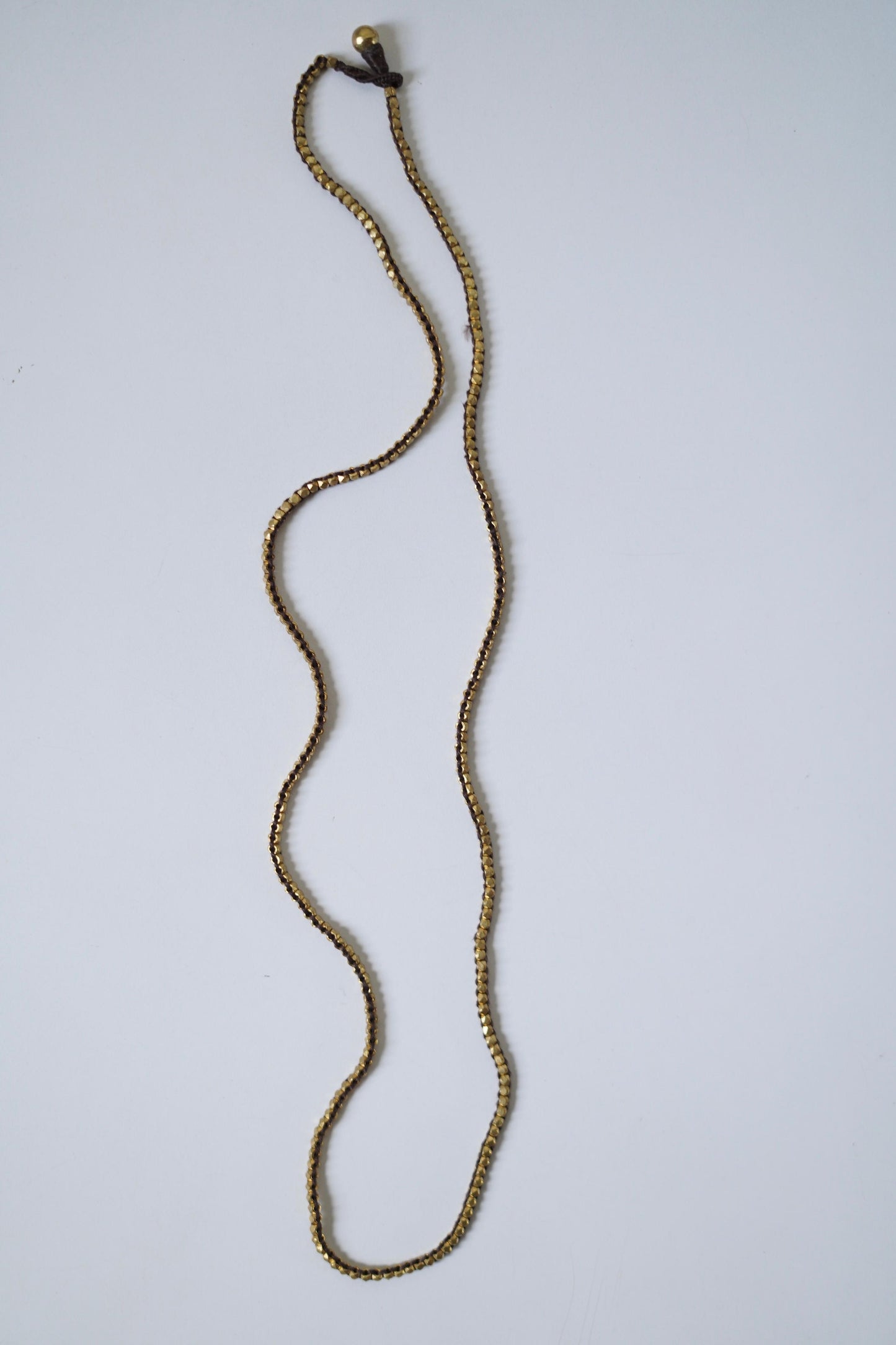 Minimalist Handmade  Bead and Thread Necklace