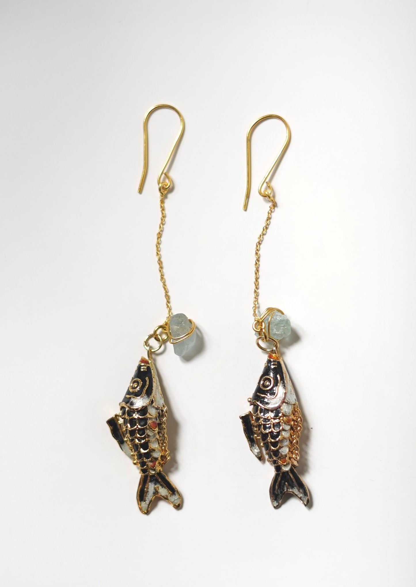 Cloisonne Fish Earrings