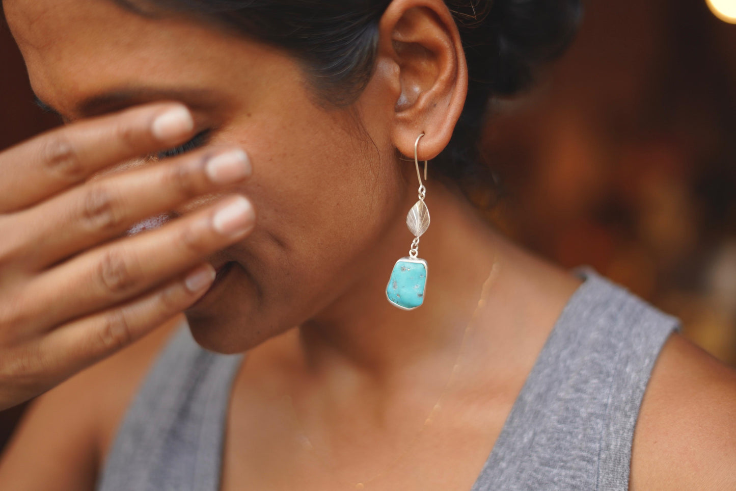 Turquoise Sterling silver Silver Earrings 1